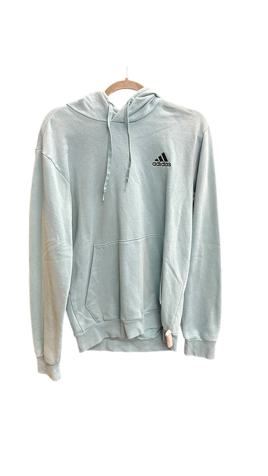 Athletic Sweatshirt Hoodie By Adidas In Blue, Size: S