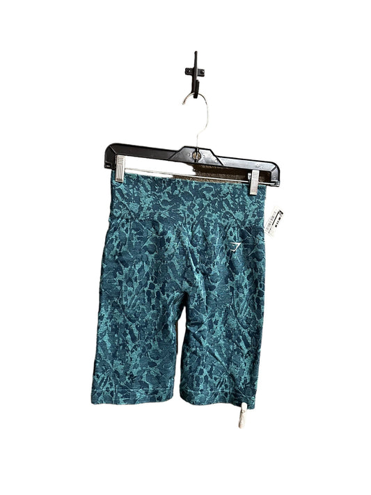 Floral Print Athletic Shorts Gym Shark, Size S
