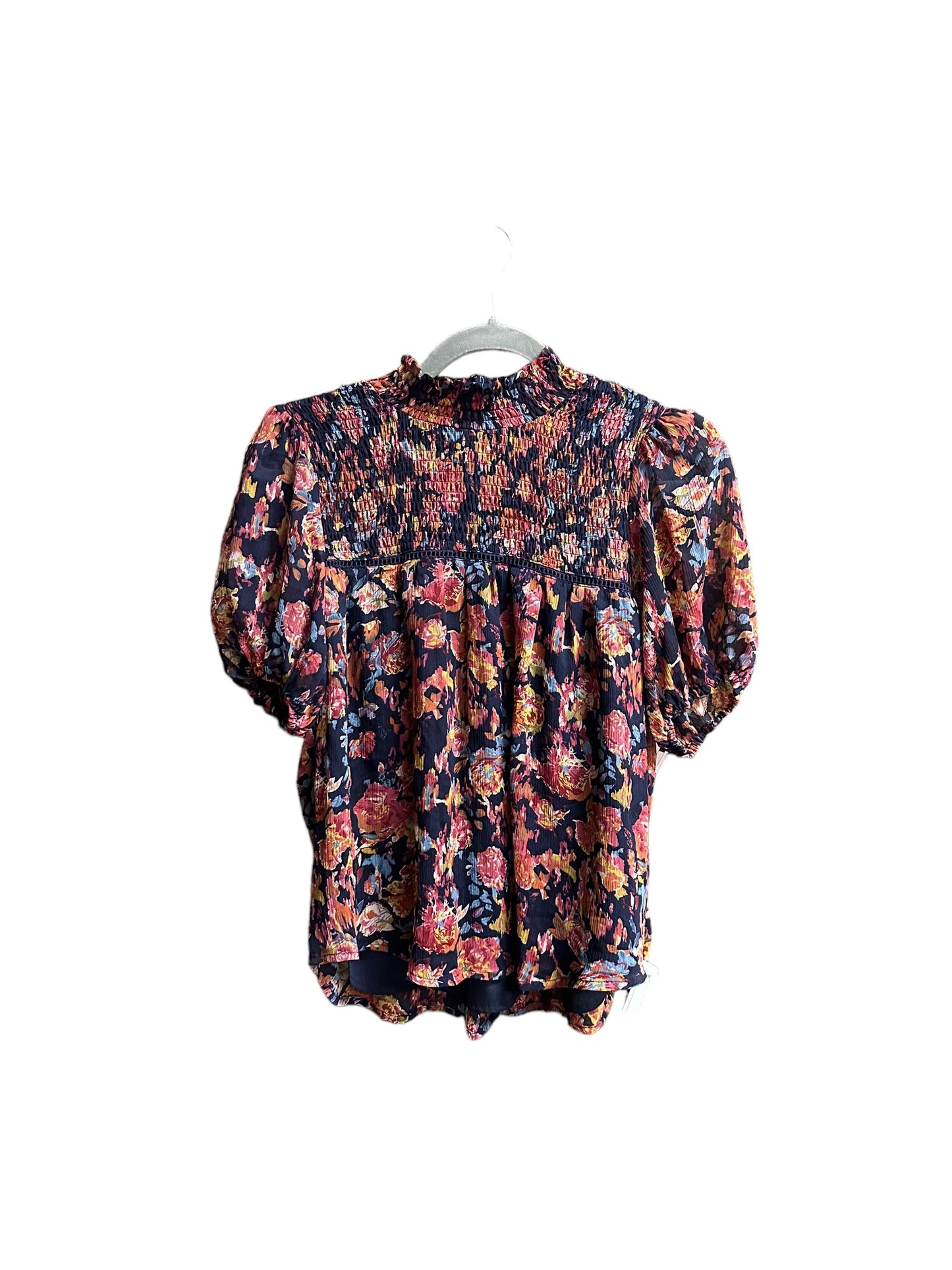 Floral Print Top Short Sleeve Thml, Size S