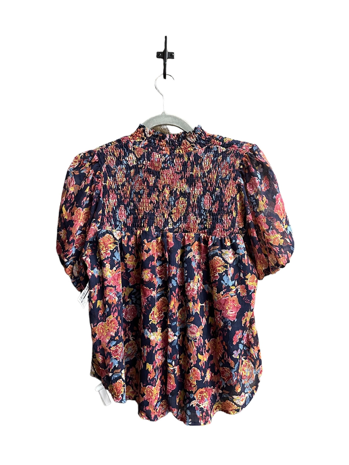 Floral Print Top Short Sleeve Thml, Size S
