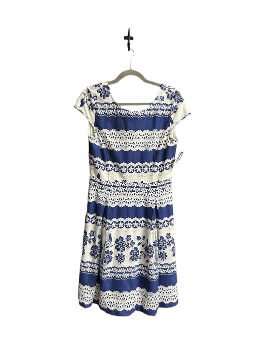 Blue & White Dress Work Cremieux, Size M