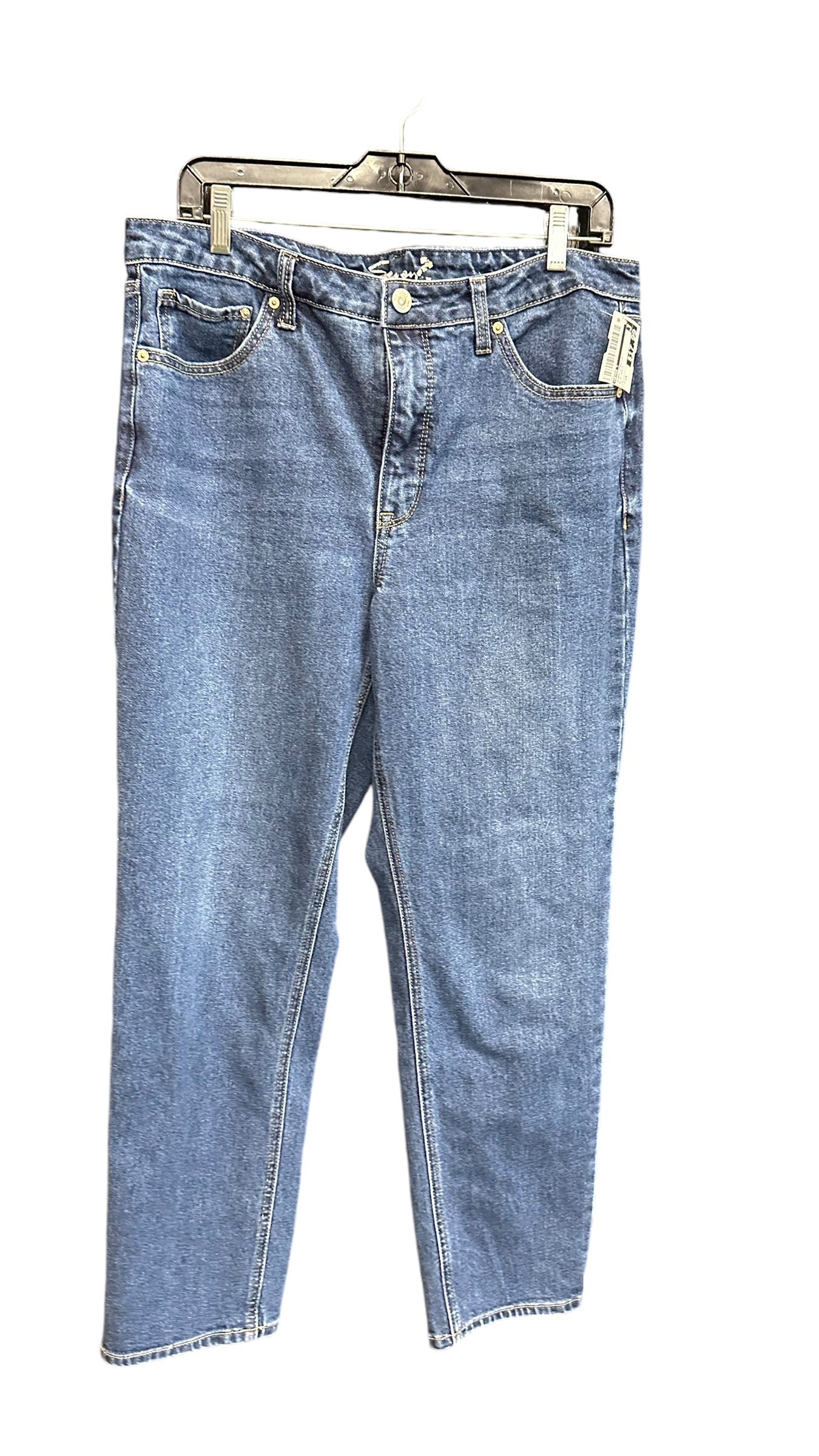 Jeans Straight By Seven 7 In Blue Denim, Size: 14