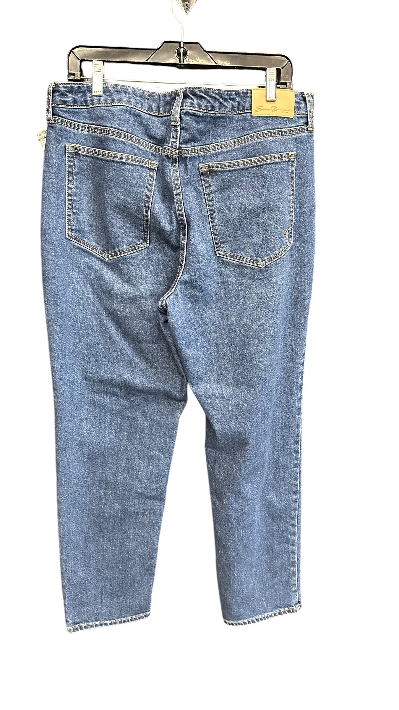 Jeans Straight By Seven 7 In Blue Denim, Size: 14