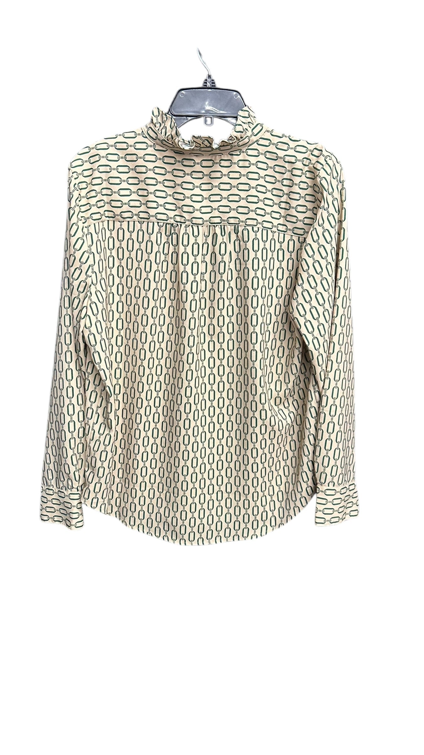 Top Long Sleeve By Ann Taylor In Brown & Green, Size: L