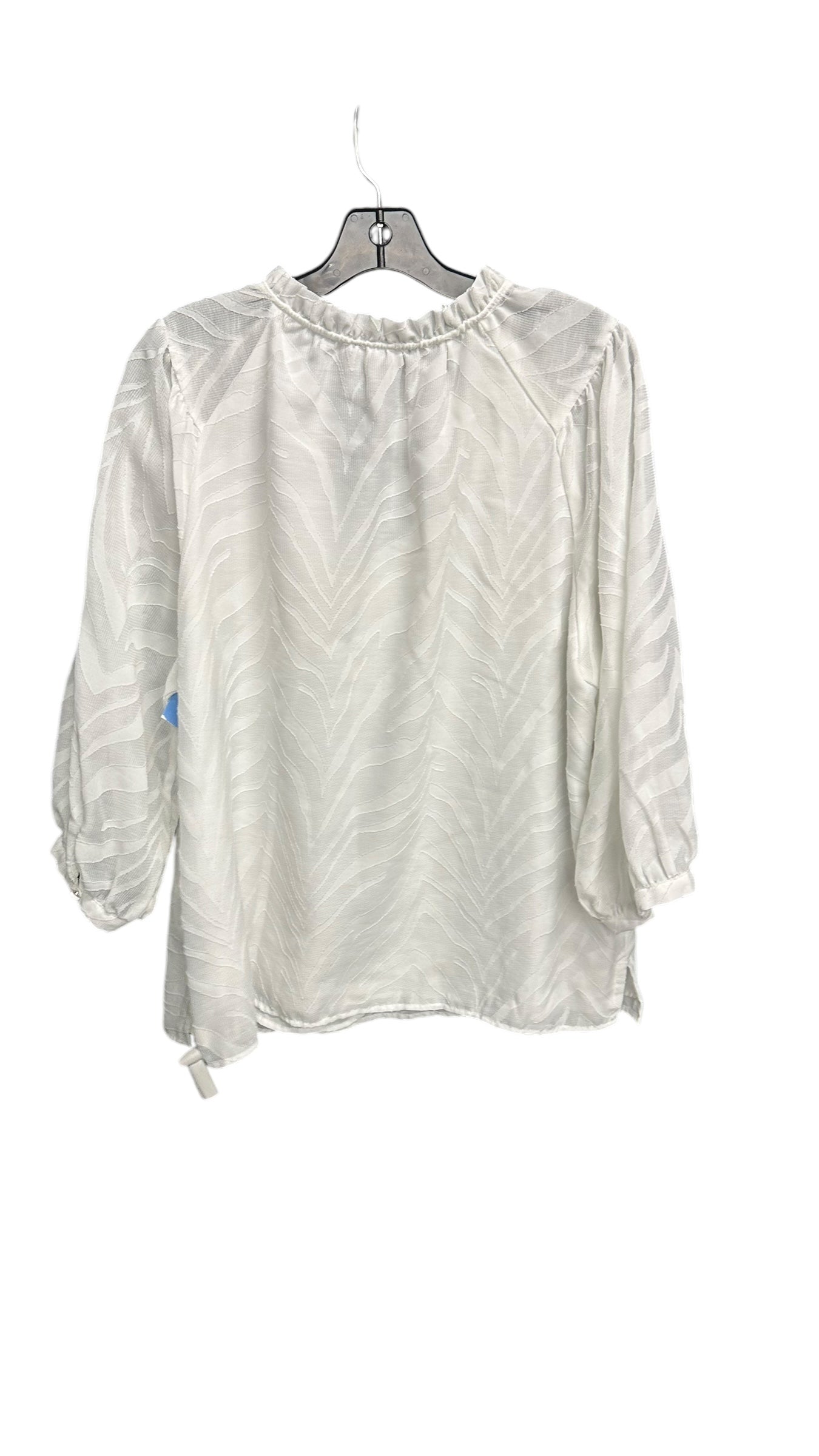 Top Long Sleeve By Vince Camuto In White, Size: L