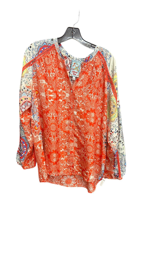 Top Long Sleeve By Johnny Was In Multi-colored, Size: L