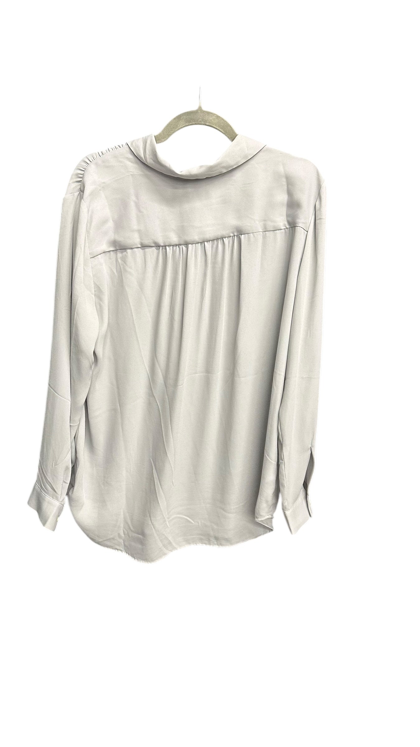 Top Long Sleeve By Ann Taylor In Grey, Size: L