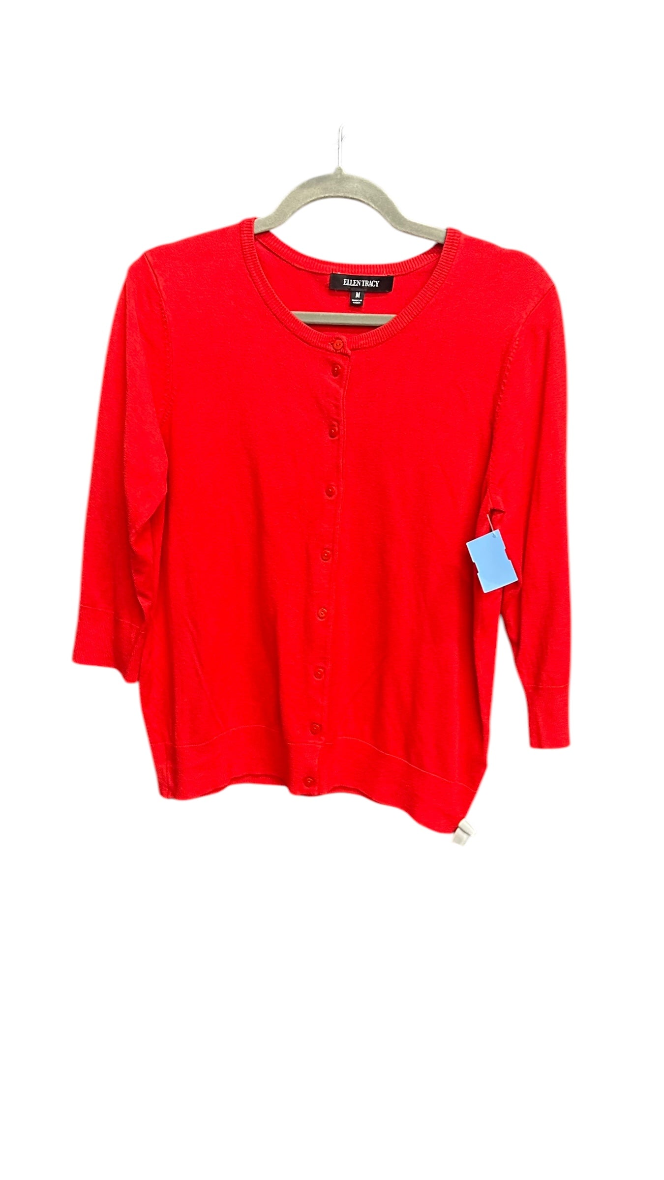 Cardigan By Ellen Tracy In Red, Size: M