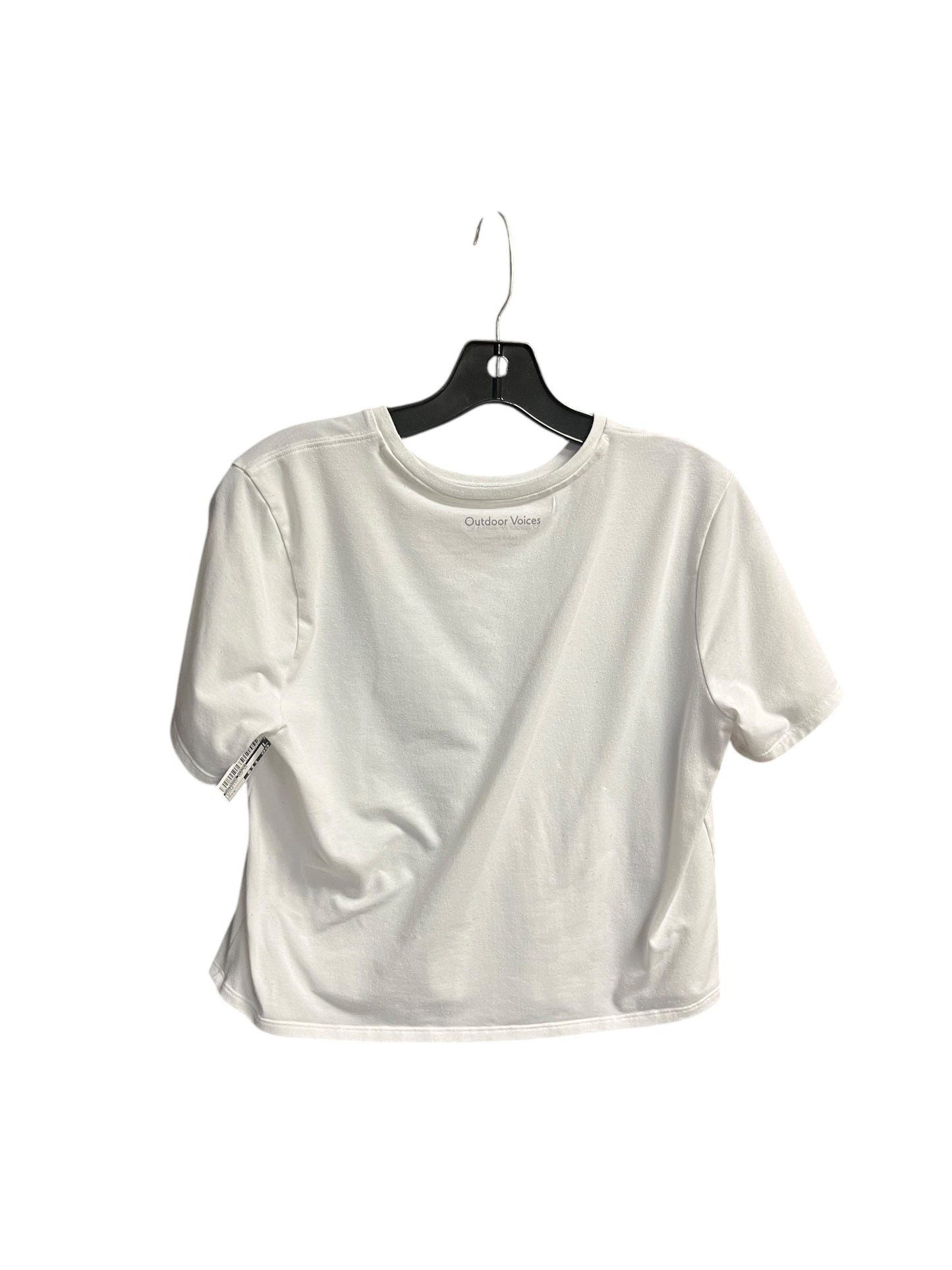 Athletic Top Short Sleeve By Outdoor Voices In White, Size: S