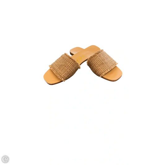 Sandals Flats By Clothes Mentor In Brown, Size: 6