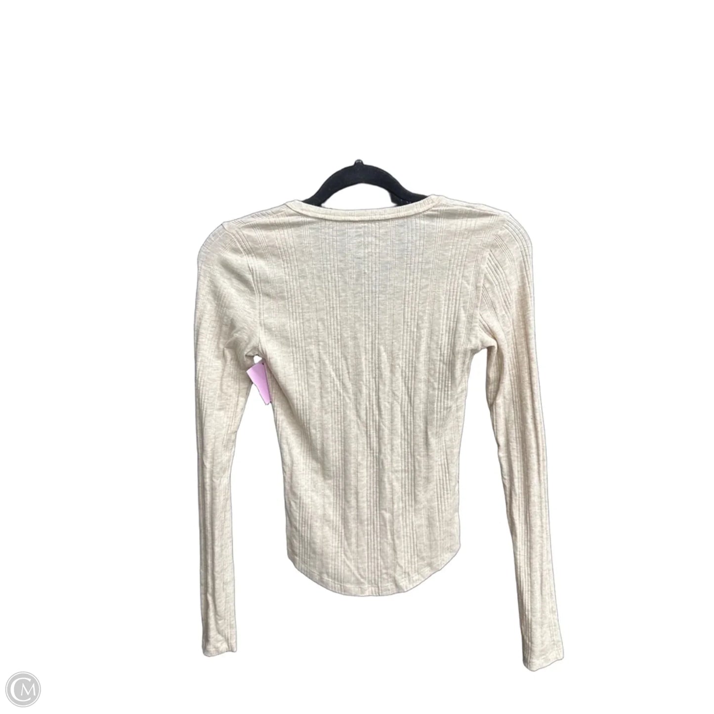 Top Long Sleeve By American Eagle In Tan, Size: Xs