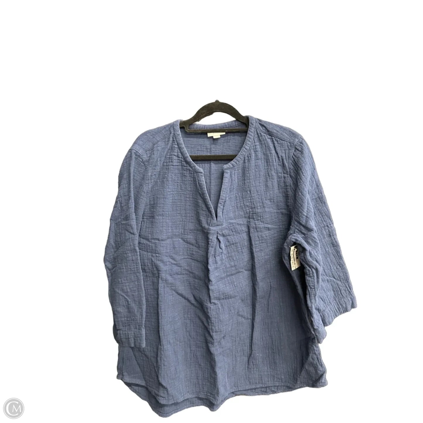 Top Long Sleeve By Pure Jill In Blue, Size: L