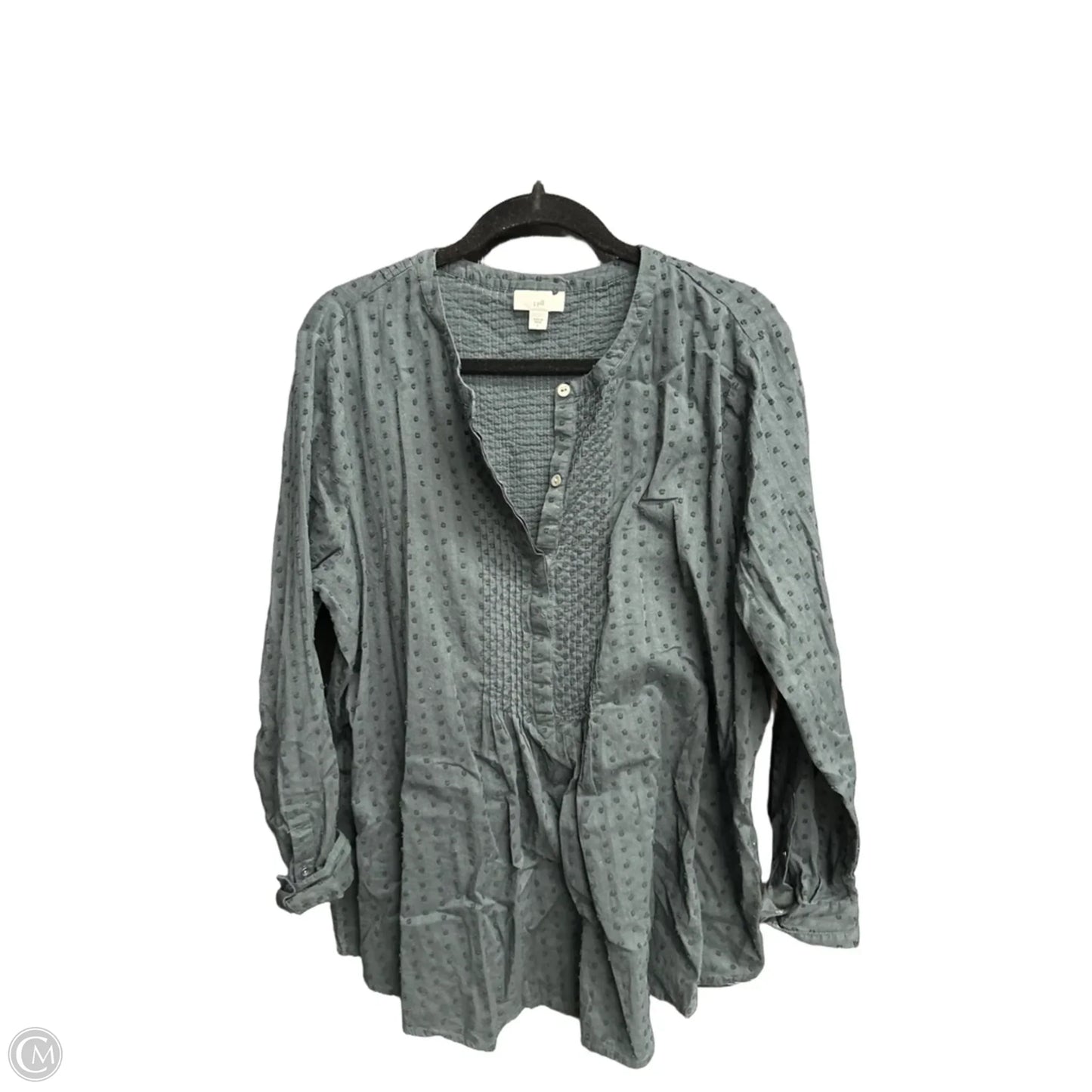 Top Long Sleeve By J. Jill In Green, Size: L