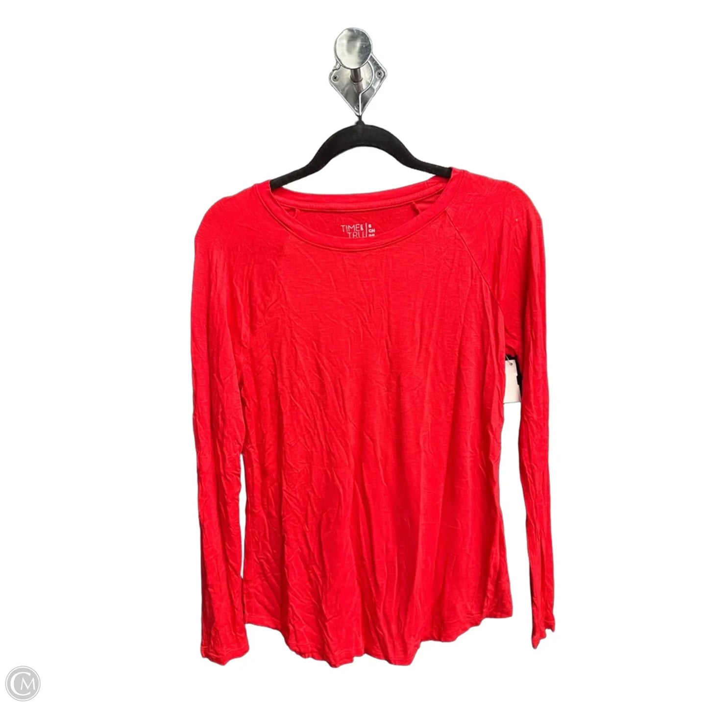 Top Long Sleeve By Time And Tru In Red, Size: S