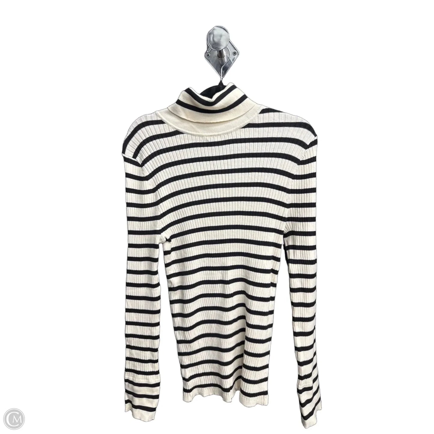 Top Long Sleeve By Loft In Striped Pattern, Size: L