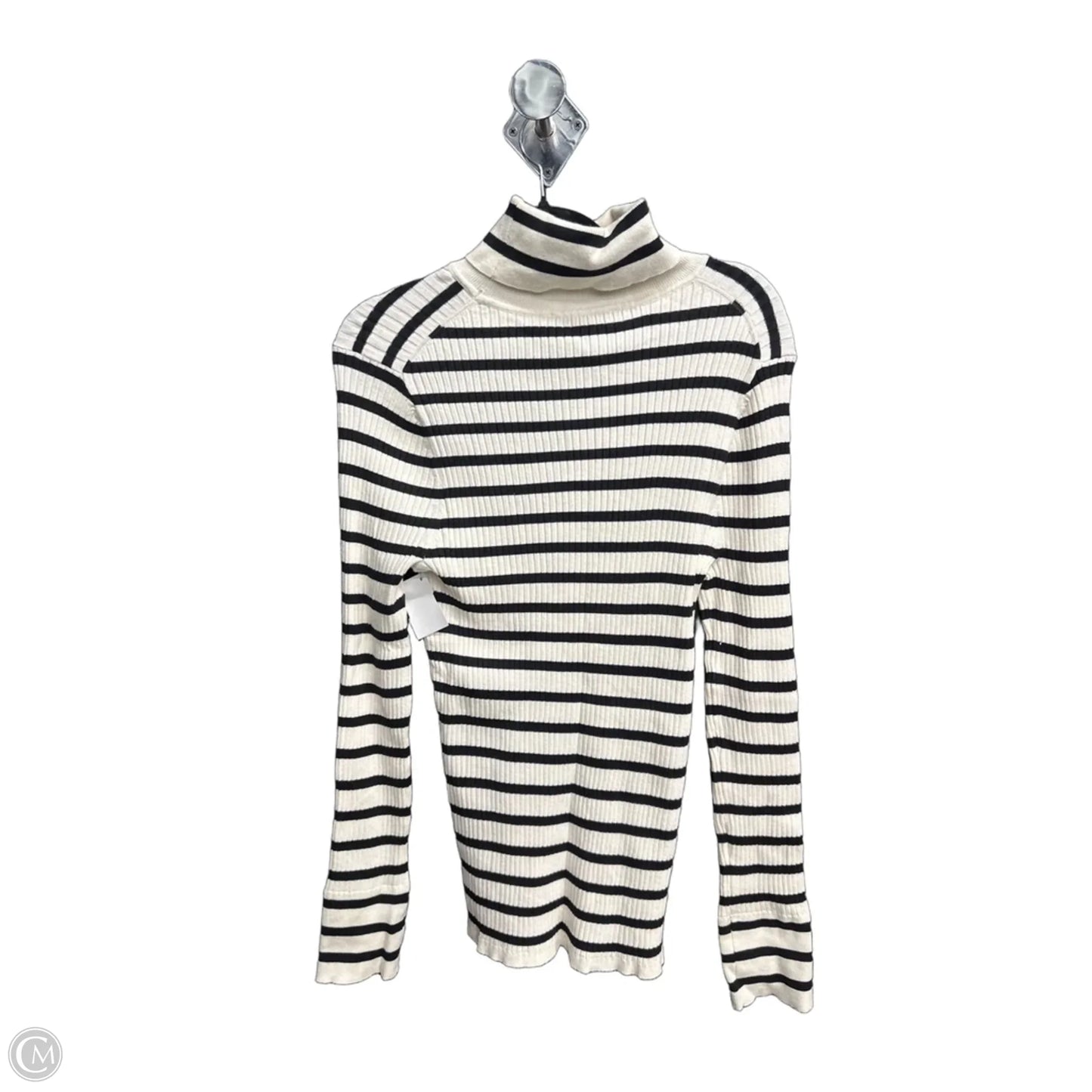 Top Long Sleeve By Loft In Striped Pattern, Size: L