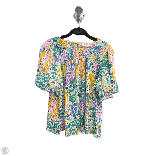 Blouse Short Sleeve By Umgee In Multi-colored, Size: L