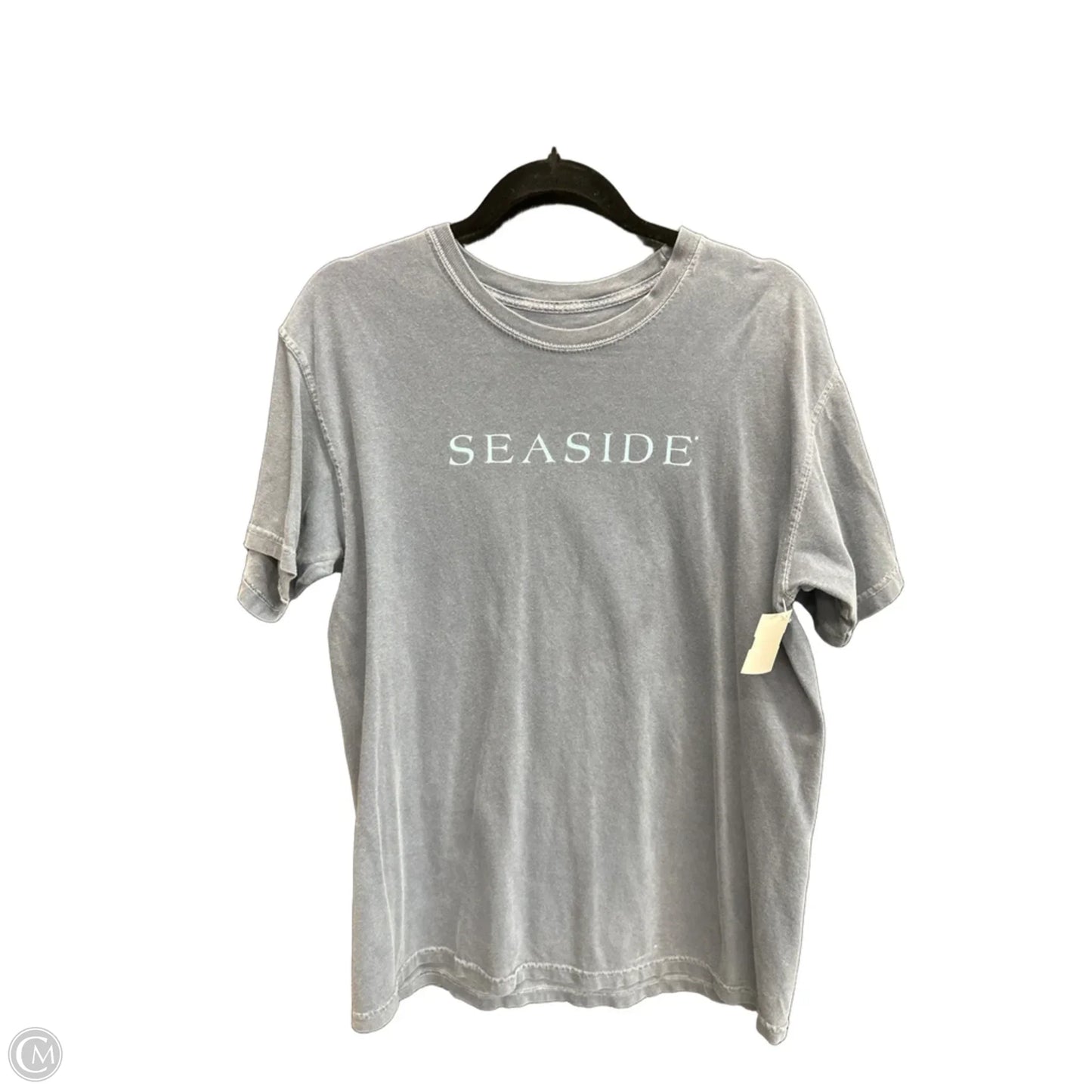 Top Short Sleeve By Clothes Mentor In Blue & Grey, Size: M