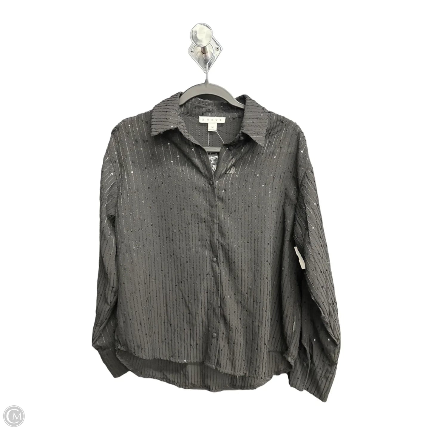 Blouse Long Sleeve By Hyfve In Black, Size: M