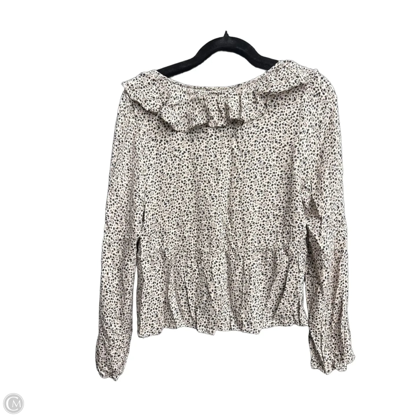 Blouse Long Sleeve By Urban Romantics In Animal Print, Size: L