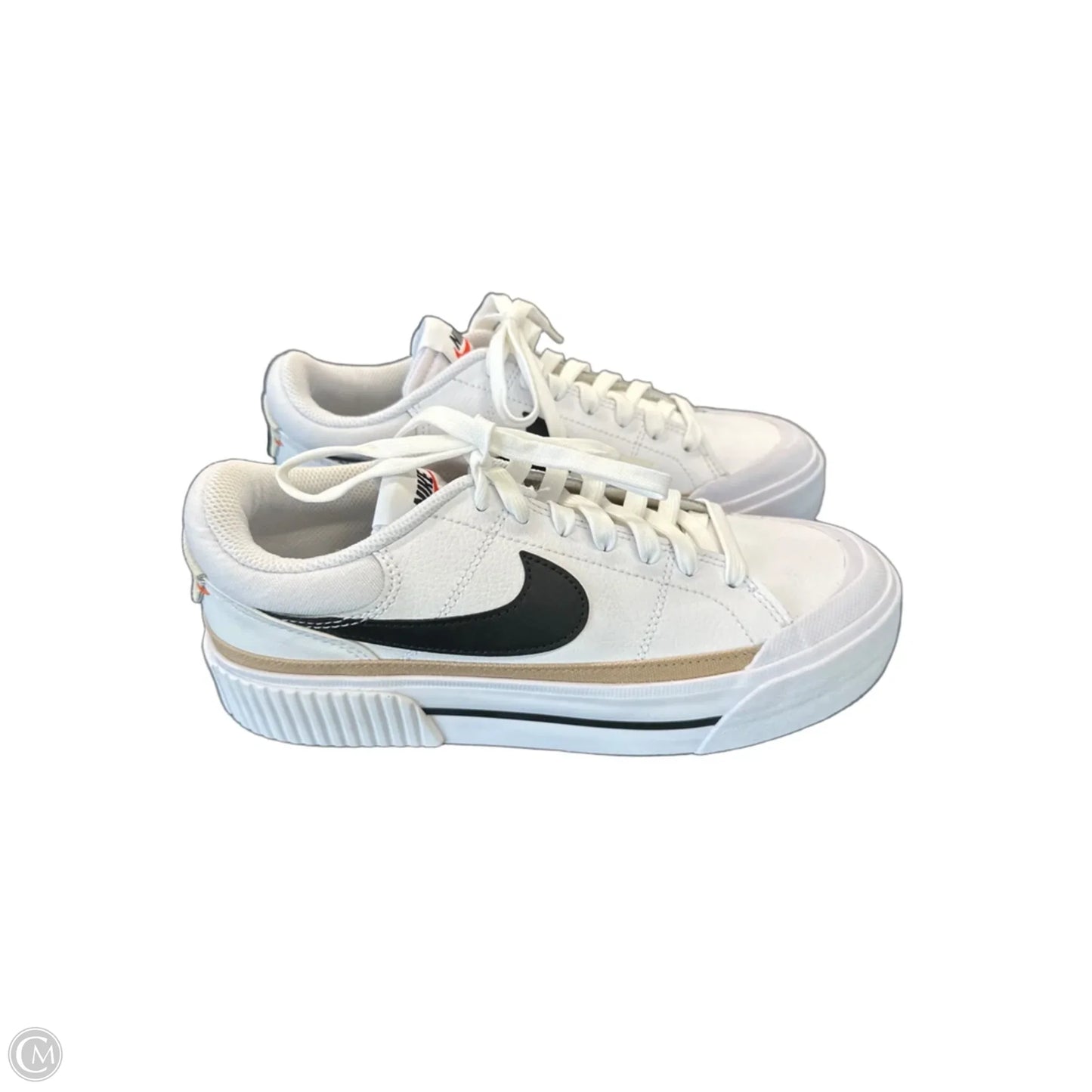 Shoes Flats By Nike In Black & White, Size: 7