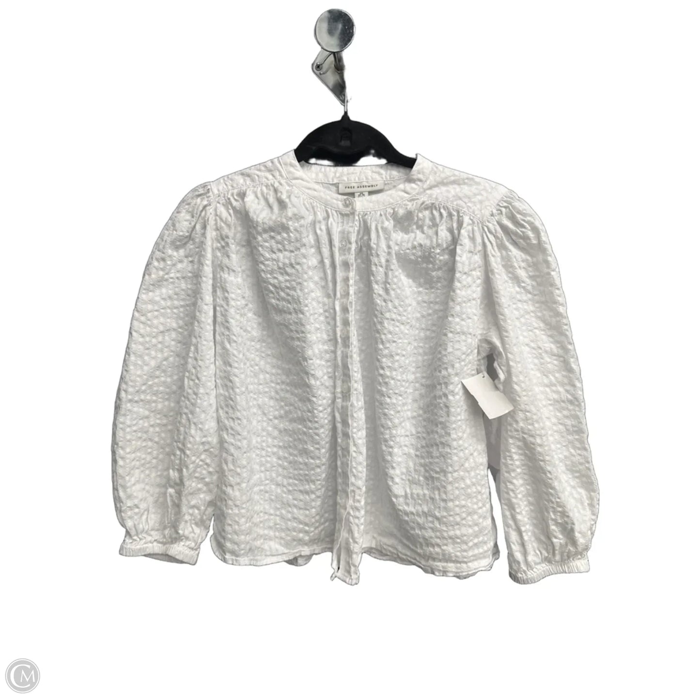 Blouse Long Sleeve By Free Assembly In White, Size: Xs