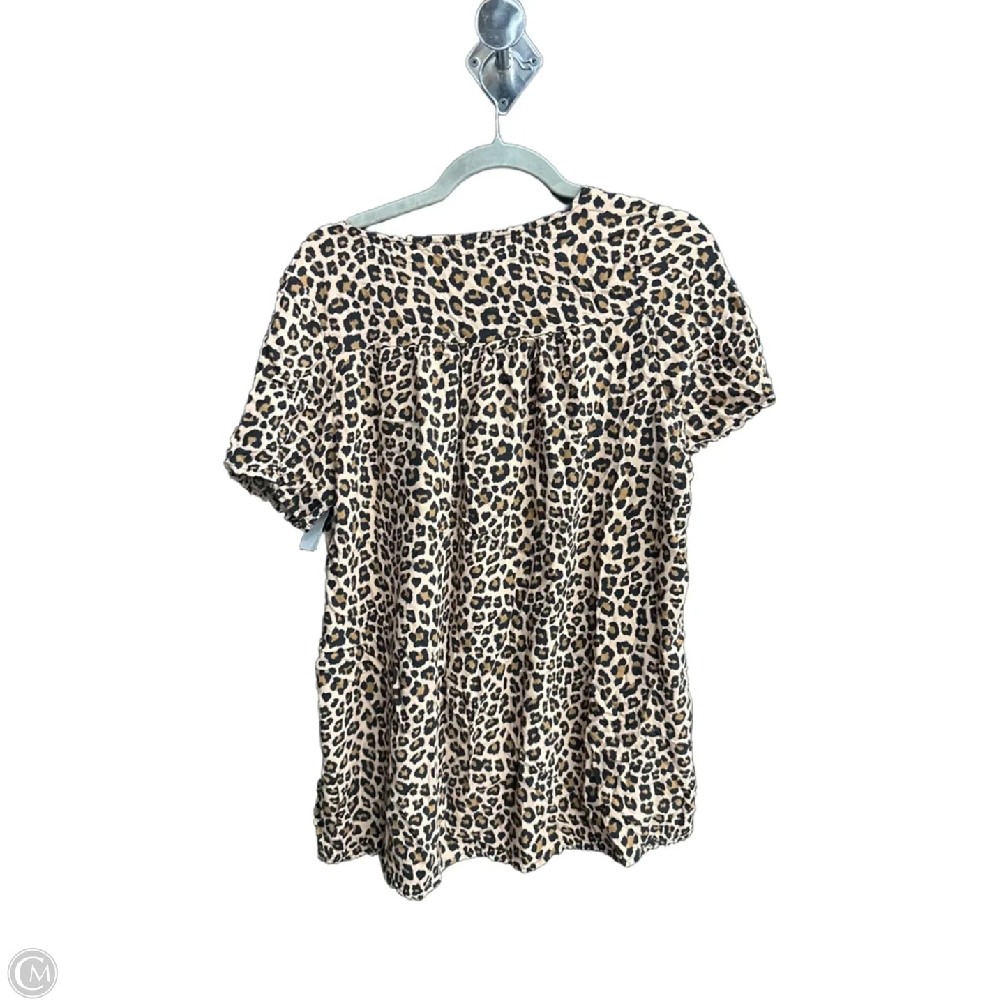 Top Short Sleeve By Southern Stitch In Animal Print, Size: L