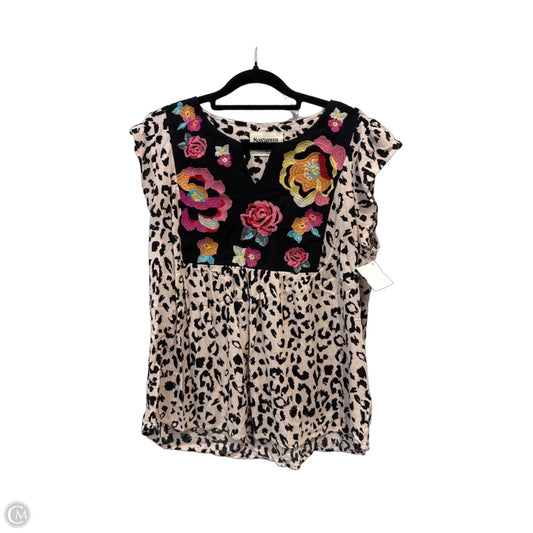 Blouse Sleeveless By Savanna Jane In Animal Print, Size: L