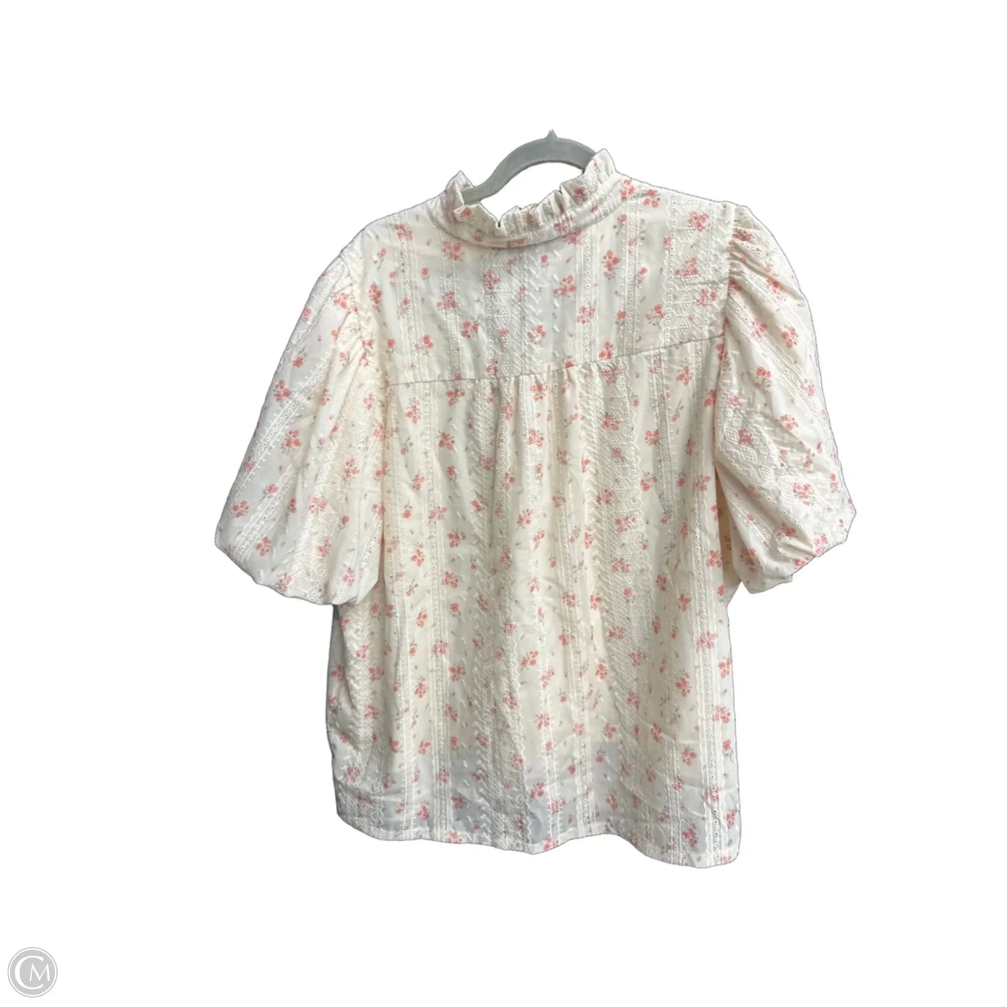 Blouse Short Sleeve By Impressions In Floral Print, Size: Xl