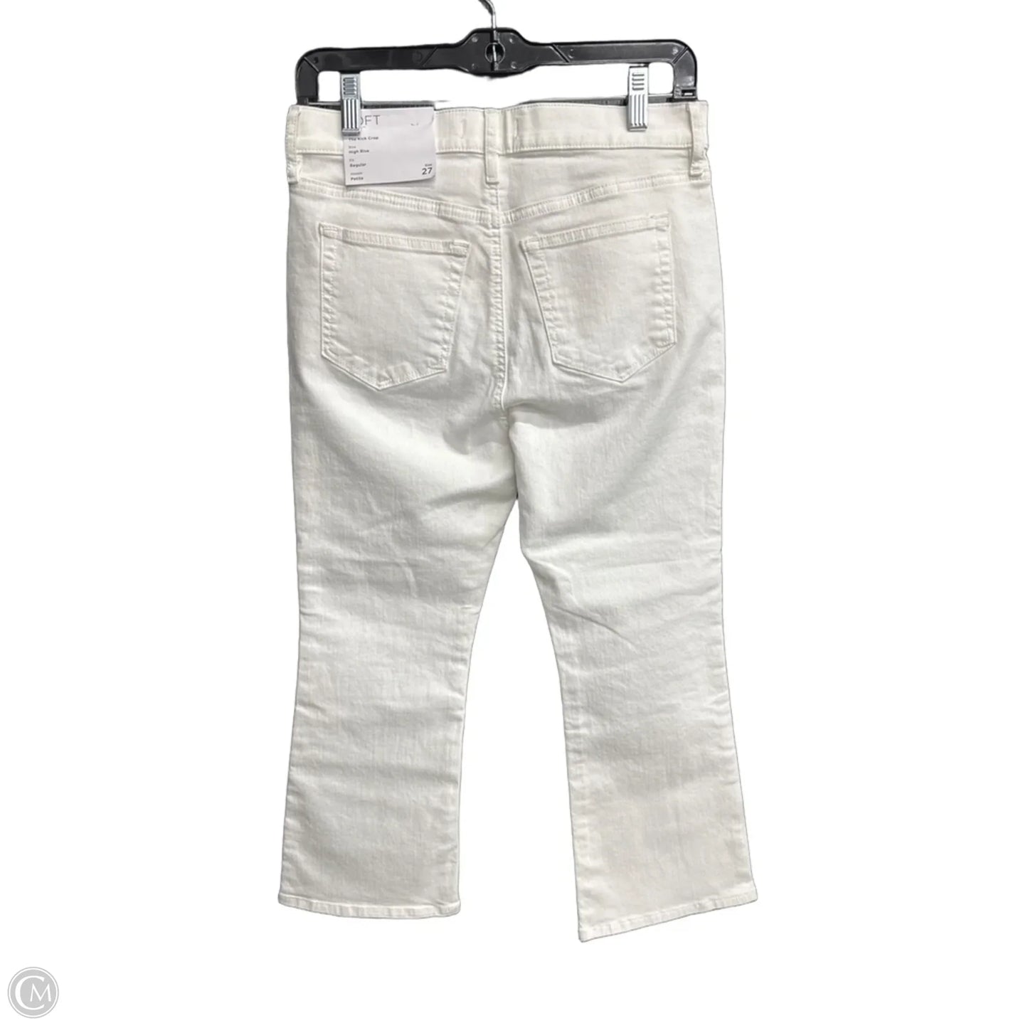 Jeans Cropped By Loft In White, Size: 4