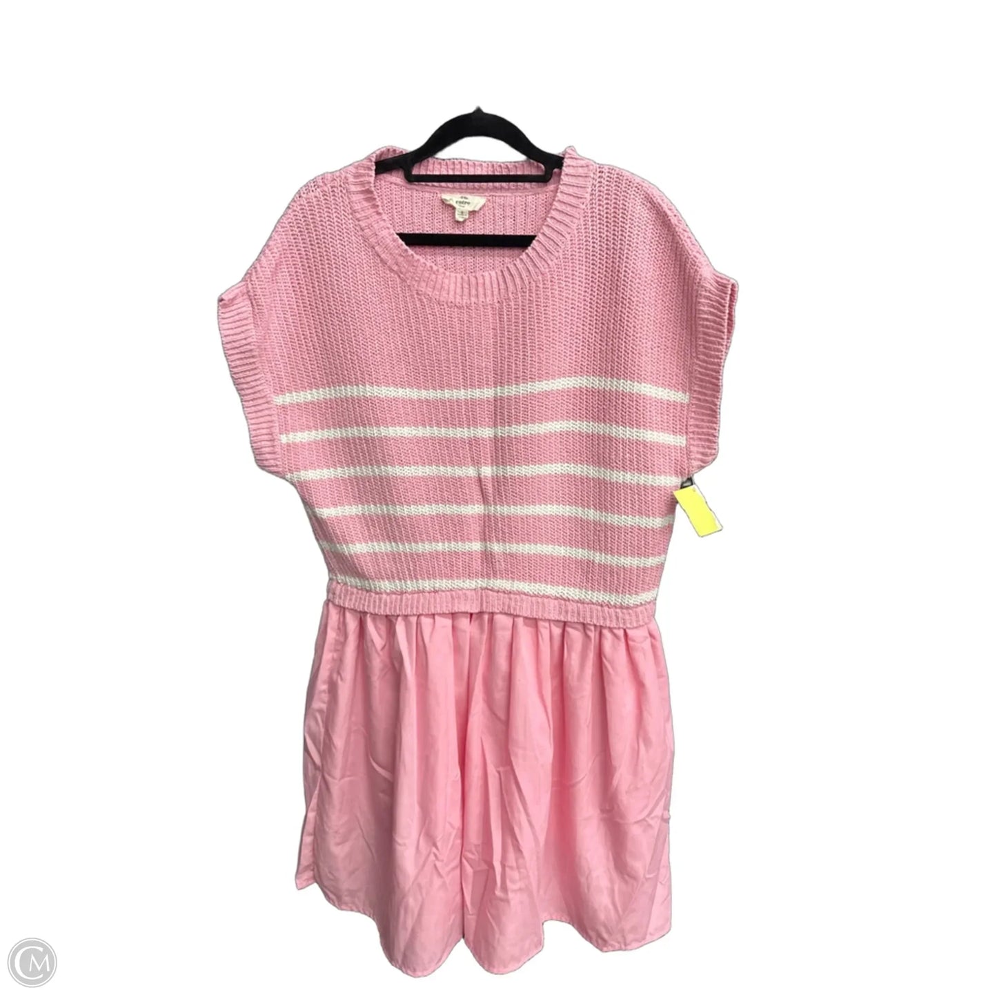 Dress Casual Midi By Entro In Pink & White, Size: S