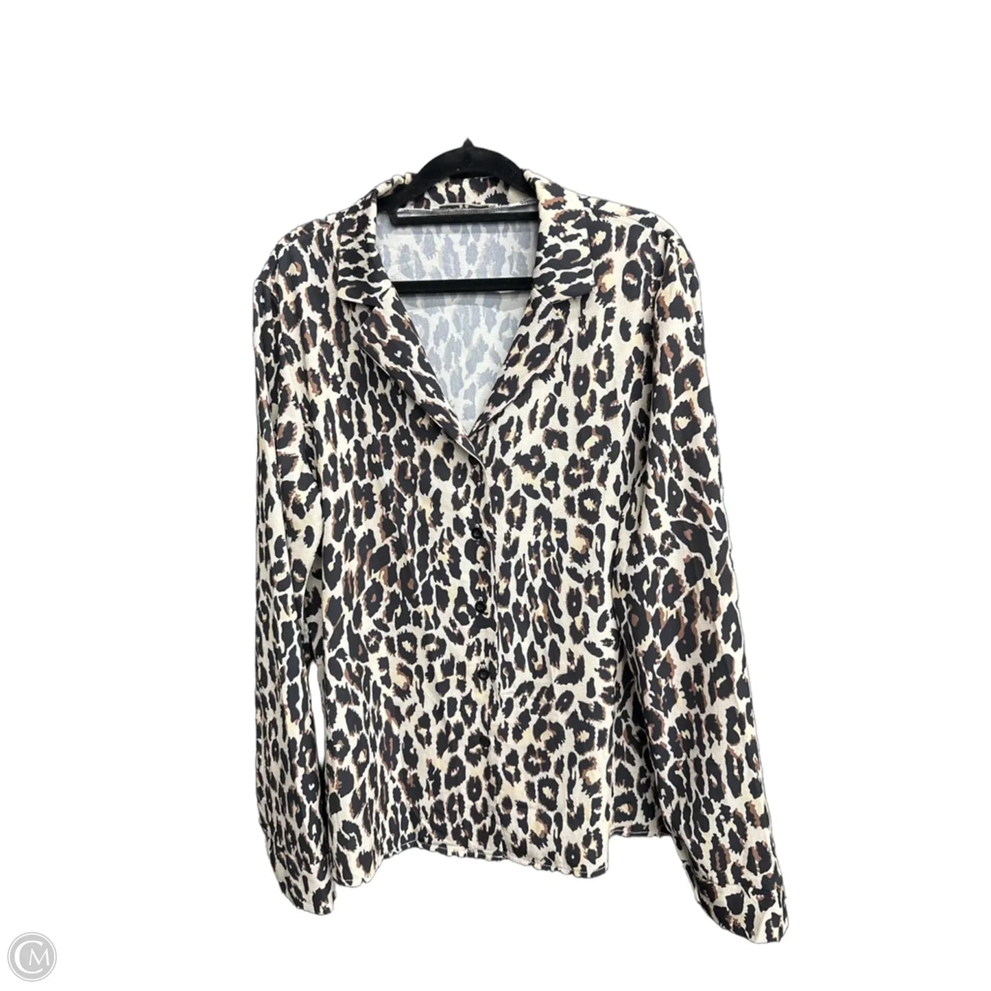 Top Long Sleeve By Ecowish In Animal Print, Size: L