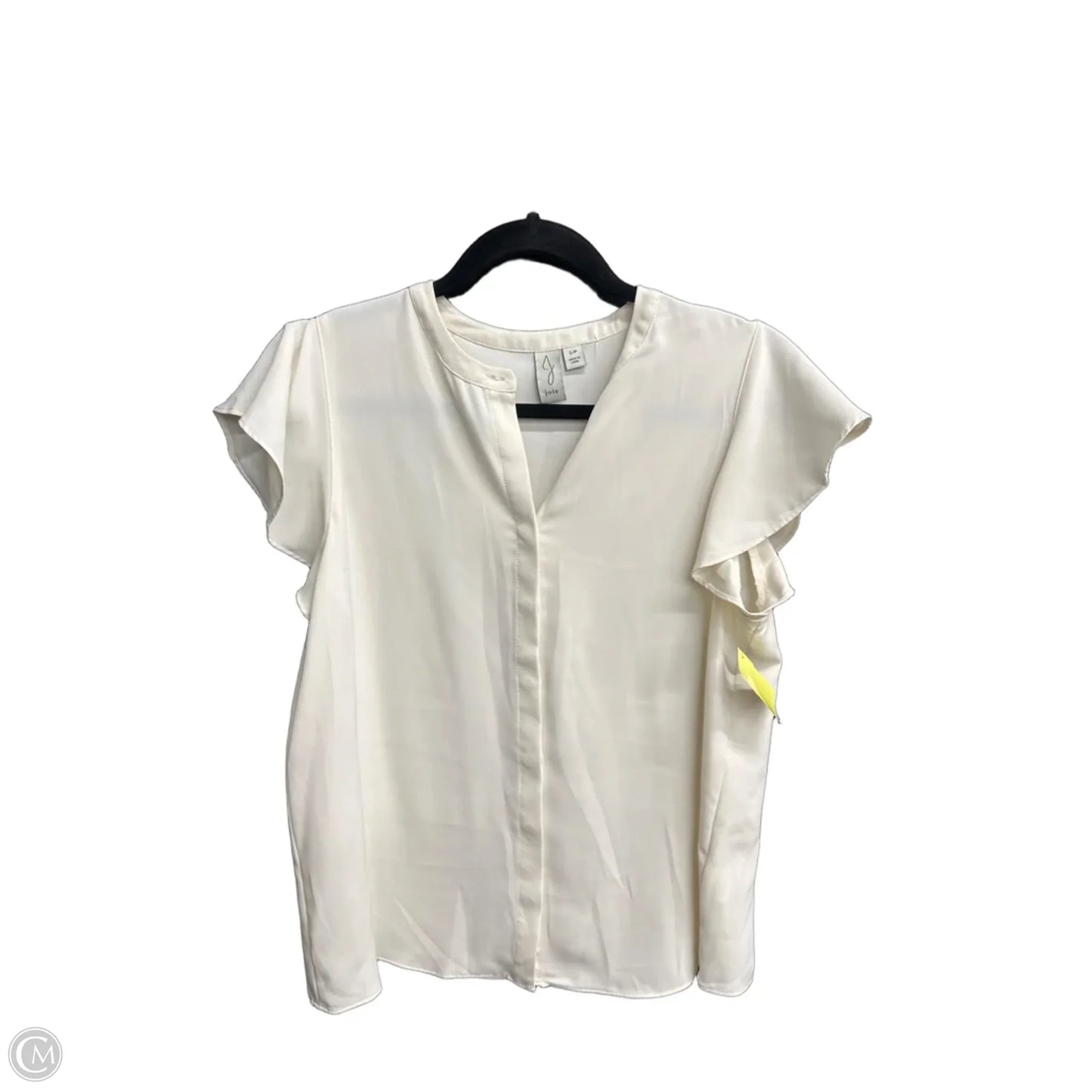Blouse Short Sleeve By Joie In Cream, Size: Sp
