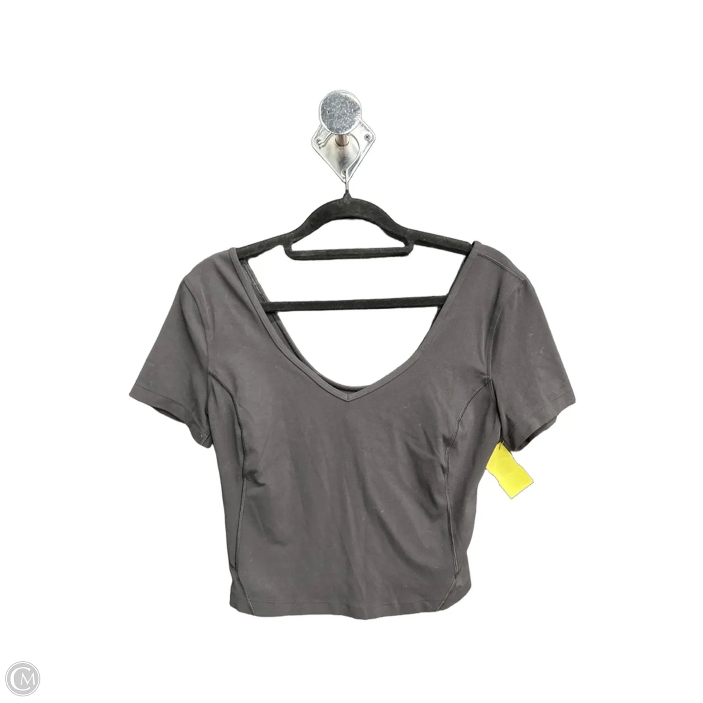 Athletic Top Short Sleeve By Lululemon In Black, Size: S