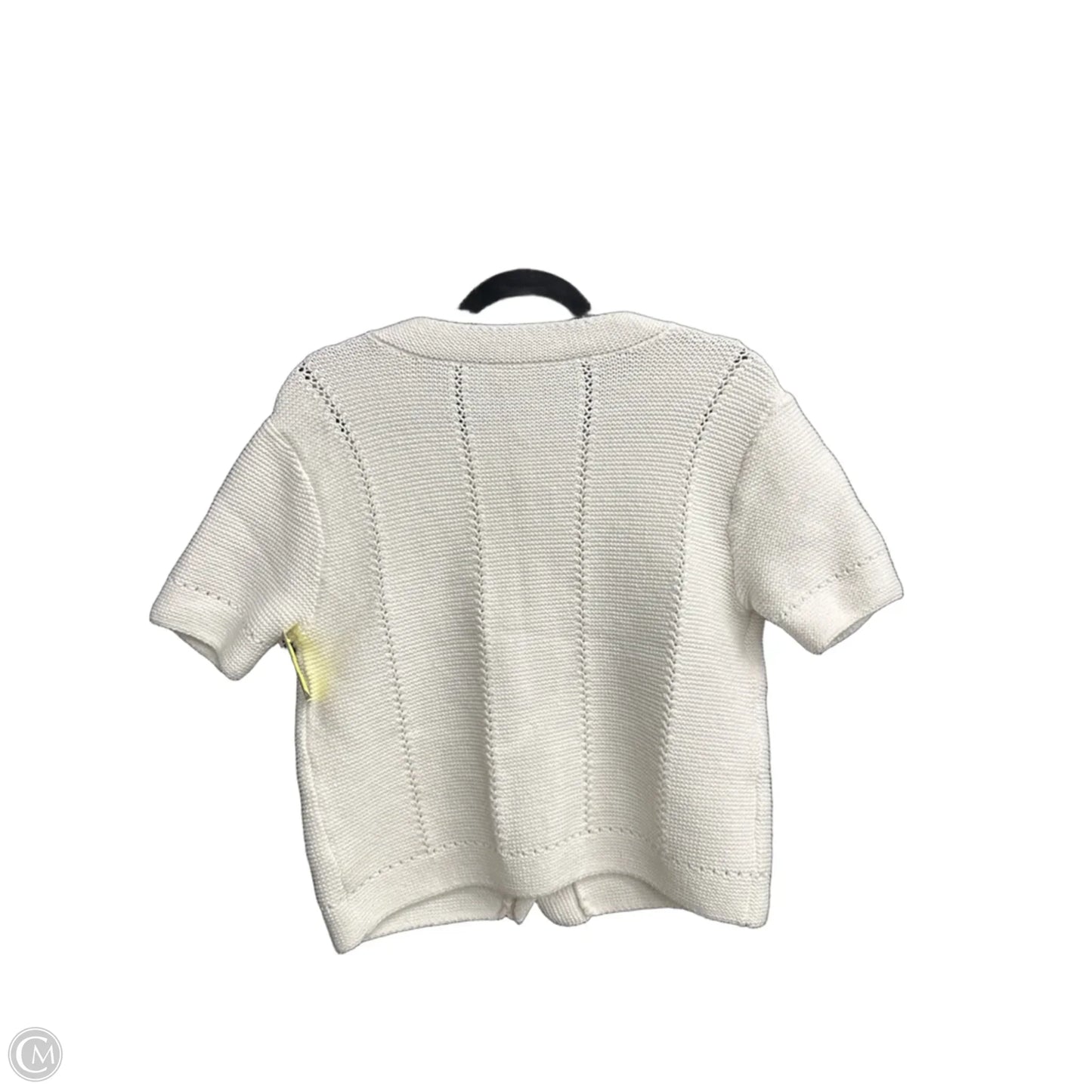 Sweater Short Sleeve By Loft In Silver & White, Size: Xs