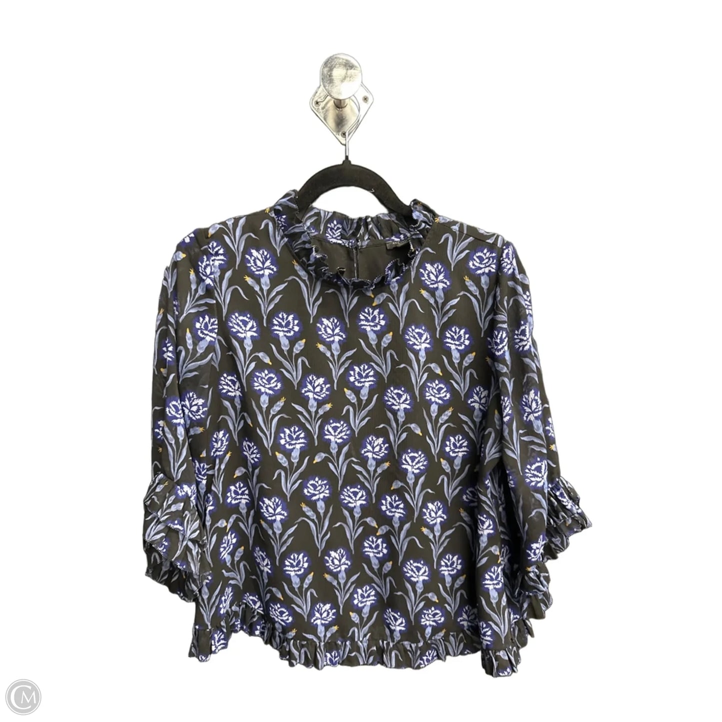 Blouse Long Sleeve By Ann Taylor In Floral Print, Size: Mp
