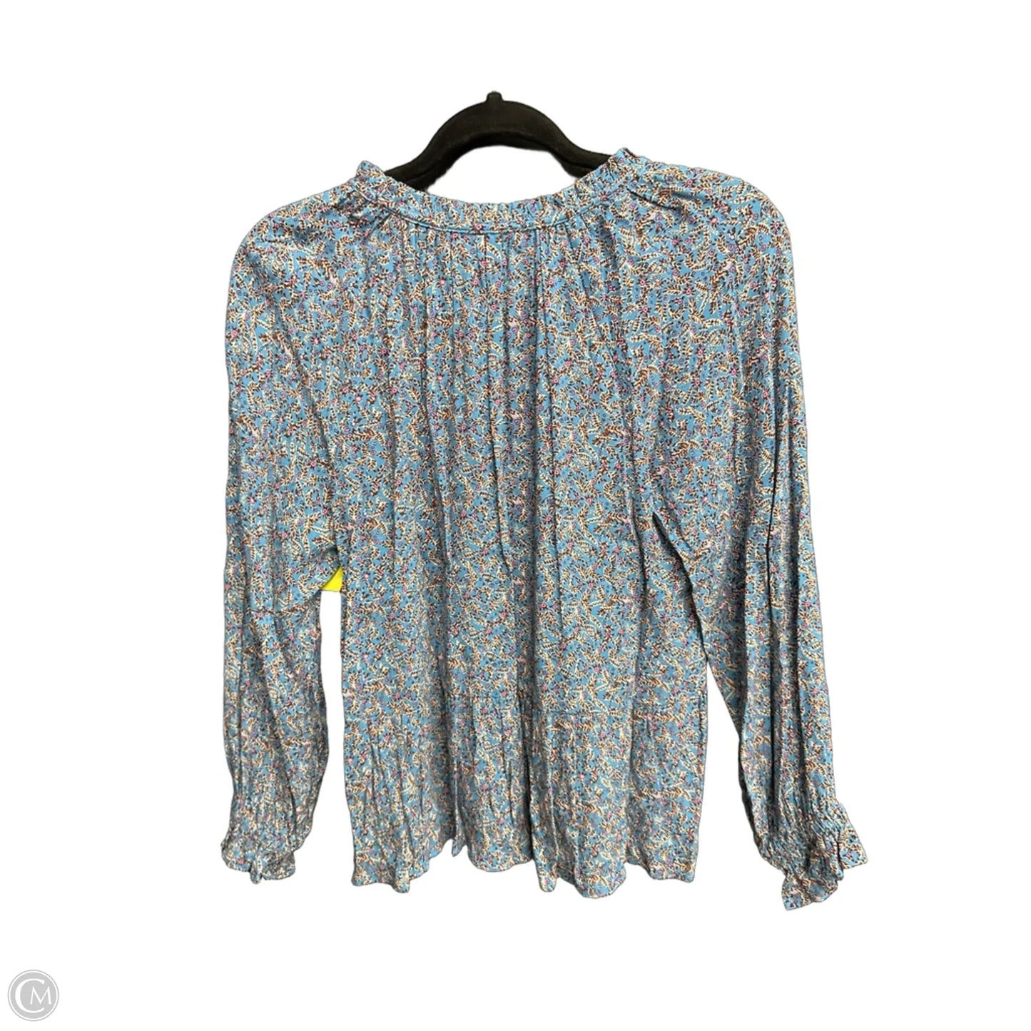 Blouse Long Sleeve By Loft In Floral Print, Size: Xs