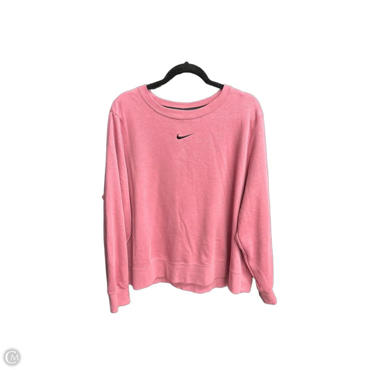 Athletic Sweatshirt Crewneck By Nike Apparel In Black & Pink, Size: 2x