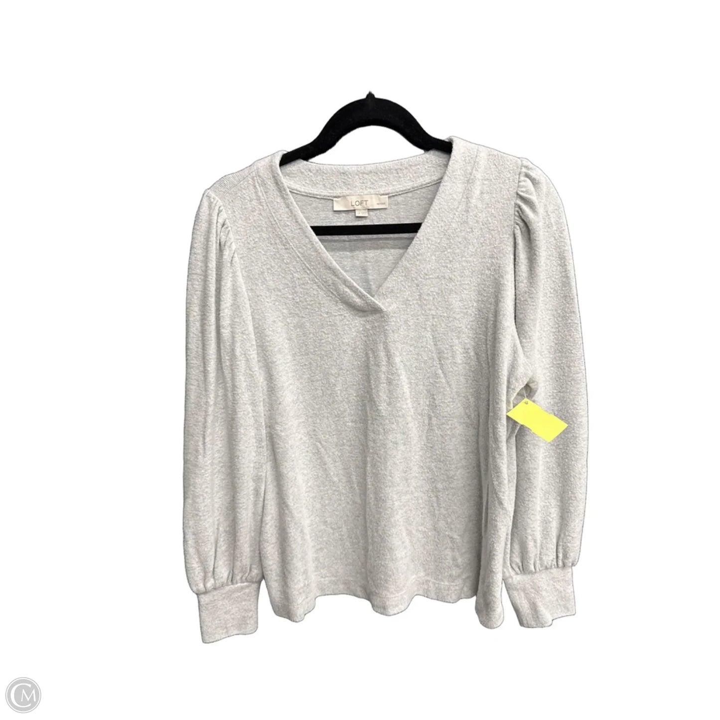 Top Long Sleeve By Loft In Grey, Size: Lp