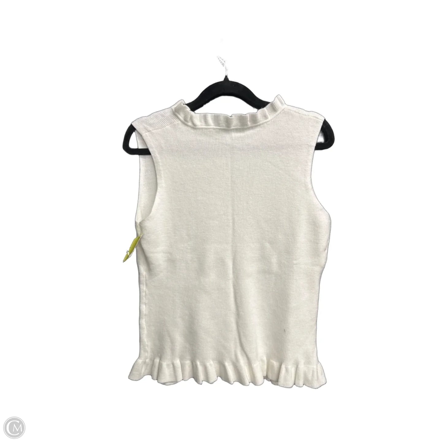Sweater Short Sleeve By Clothes Mentor In White, Size: M