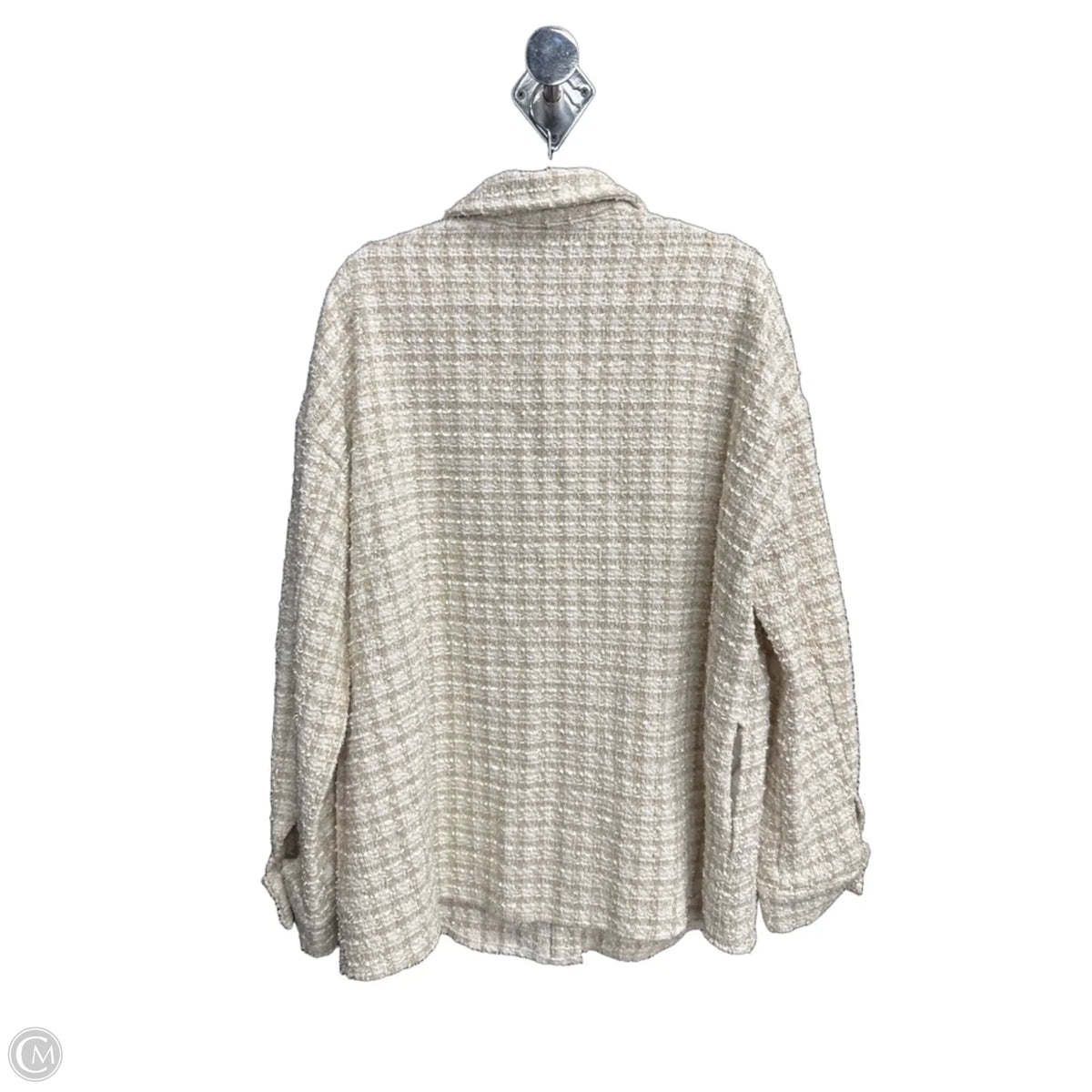 Blazer By Andree By Unit In Cream & Tan, Size: L
