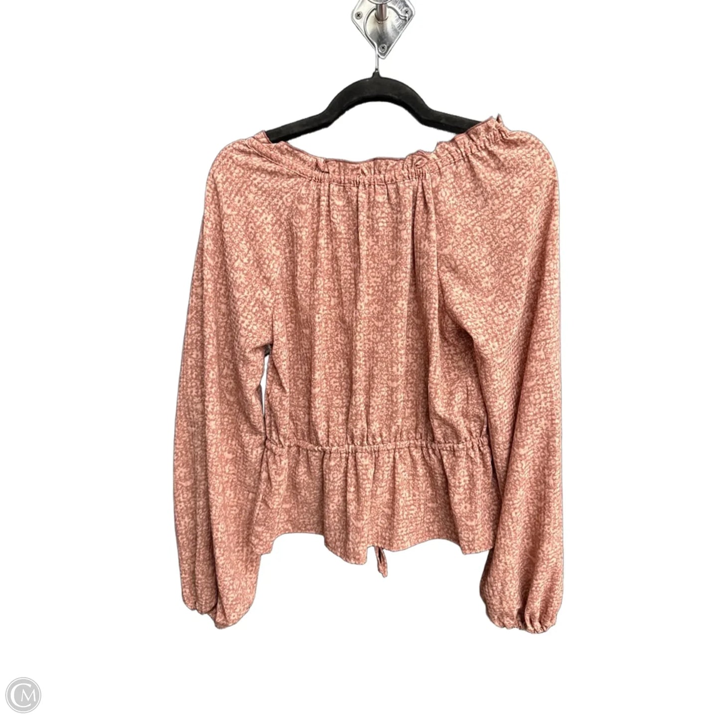 Blouse Long Sleeve By Universal Thread In Pink, Size: S