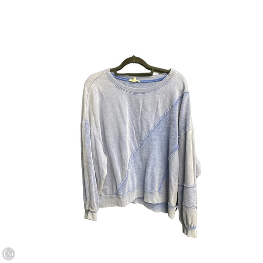 Sweatshirt Crewneck By Easel In Blue, Size: M
