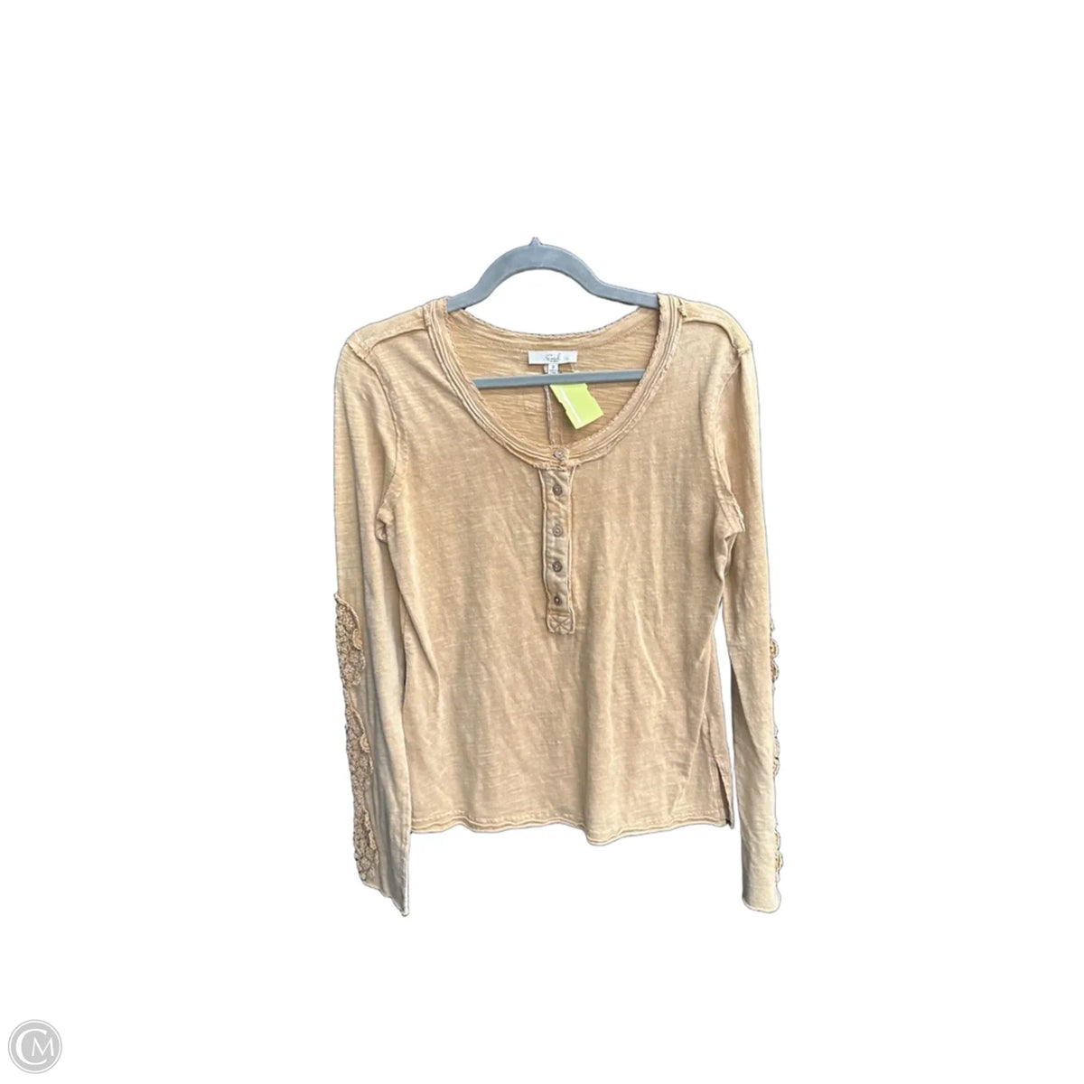 Top Long Sleeve By Easel In Brown, Size: S