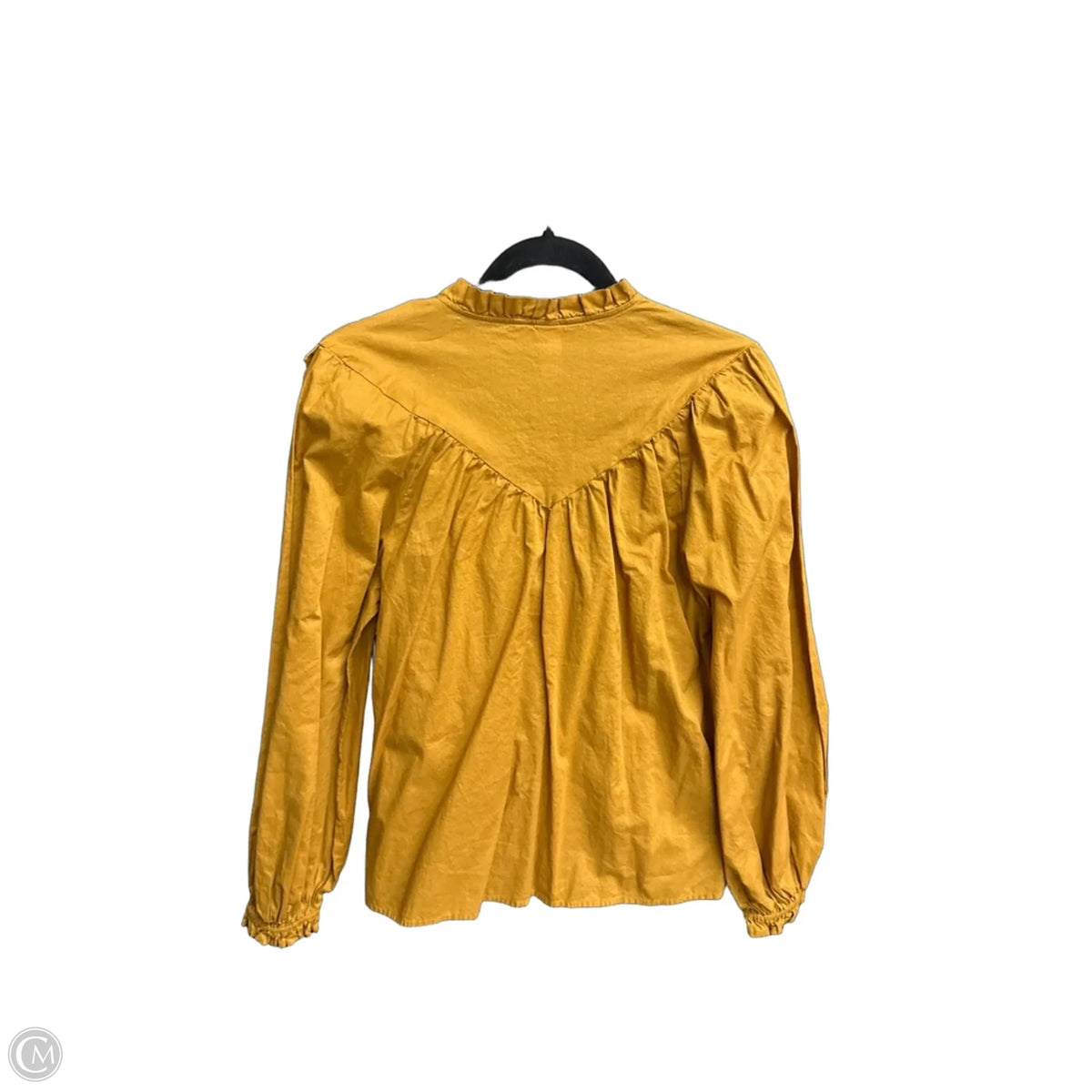 Top Long Sleeve By H&m In Yellow, Size: S