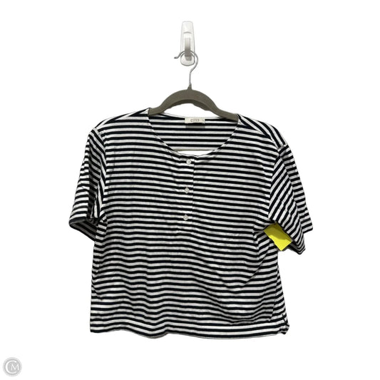 Top Short Sleeve Designer By Ayr In Striped Pattern, Size: Xs