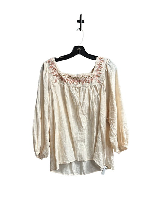 Beige Top Long Sleeve Lucky Brand, Size Xl