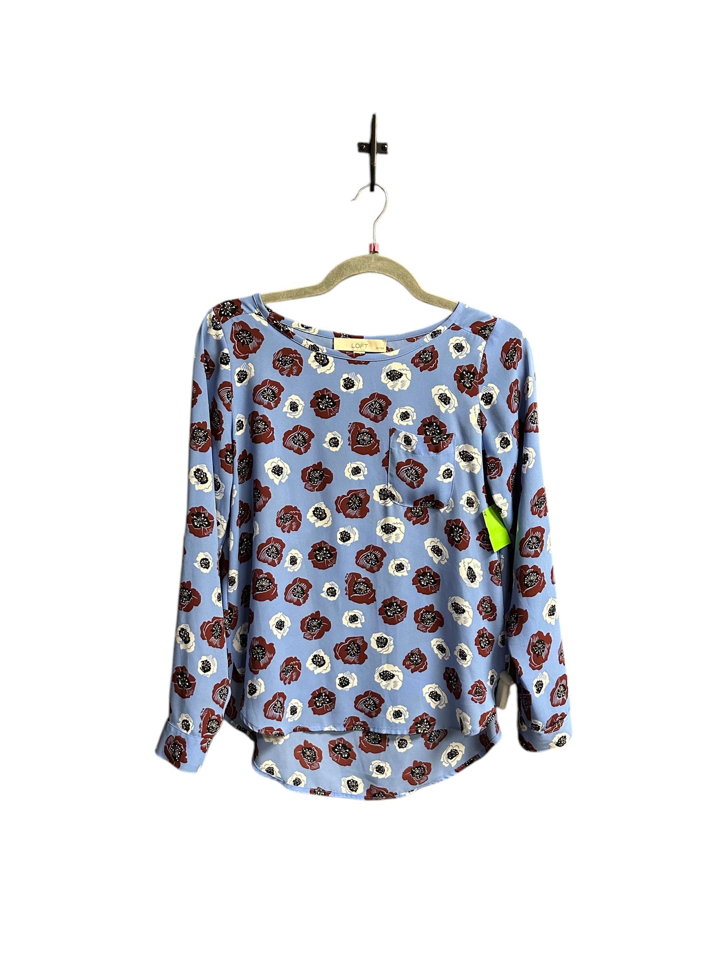 Top Long Sleeve By Loft In Floral Print, Size: Xs