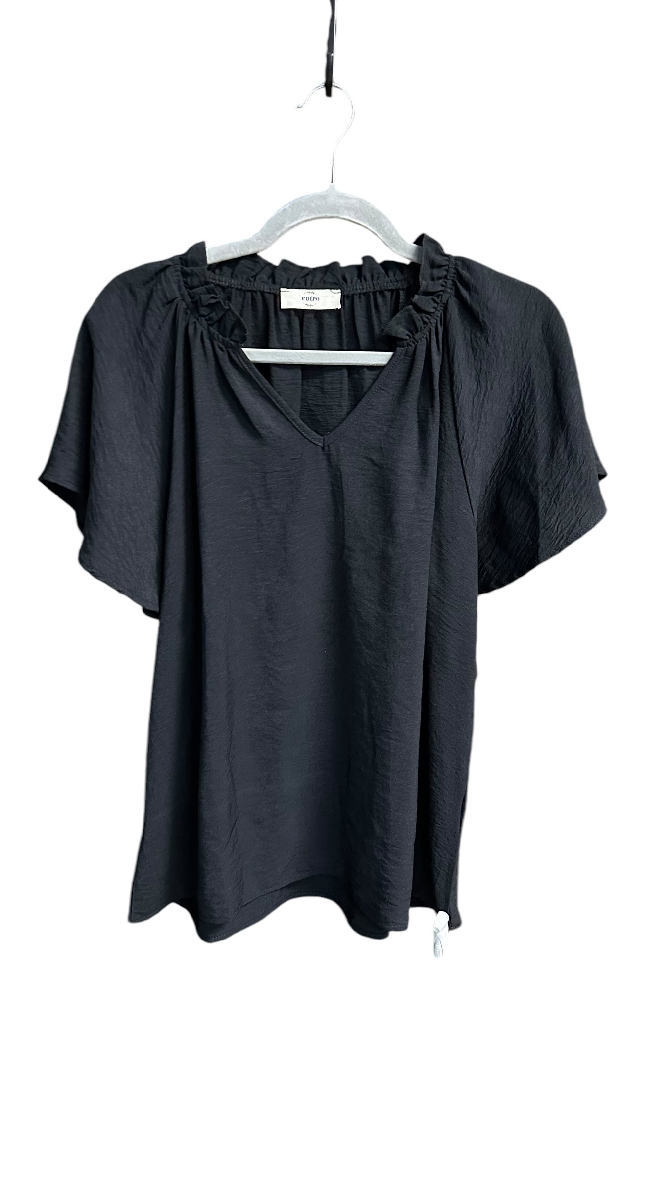 Top Short Sleeve By Entro In Black, Size: S