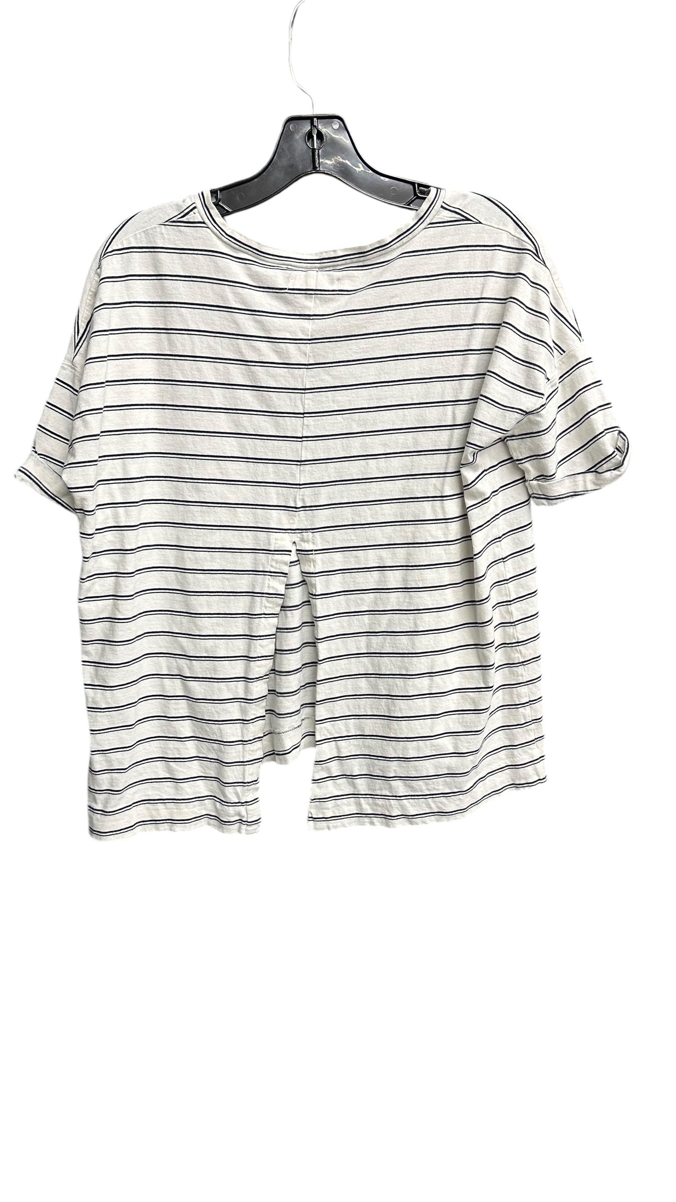 Top Short Sleeve By Madewell In Striped Pattern, Size: Xs